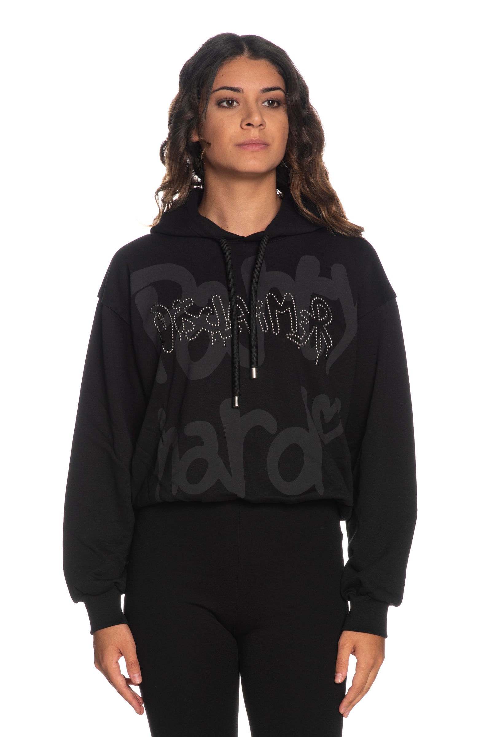 Felpa Cappuccio Disclaimer Felpe Donna DISCLAIMER MAGLIA IN FELPA