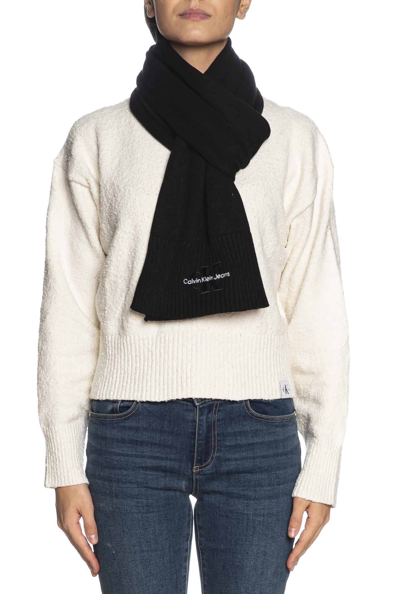 Zalando Sciarpa Elisabetta Franchi Nera Sciarpa Calvin Klein