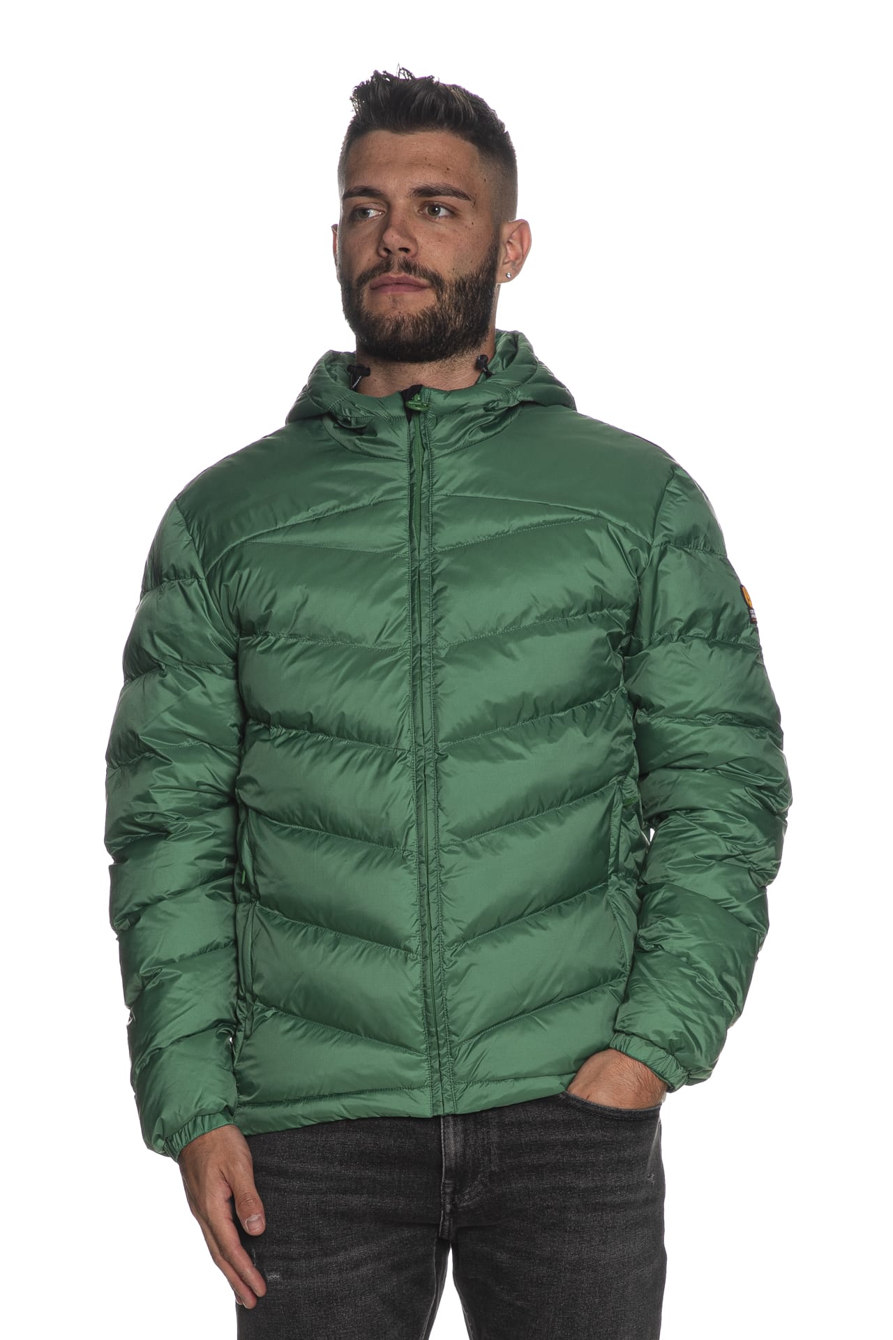 Piumino Ciesse Piumini Active Chans Quilted Hoodie Da Uomo Verde