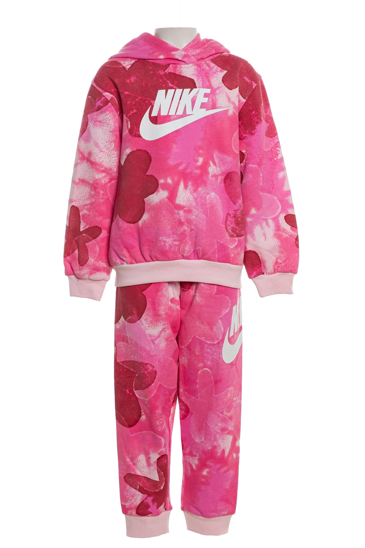 Tuta Nike Sci Dye Fleece Baby Da Bambina Floreale Tie Dye Rosa