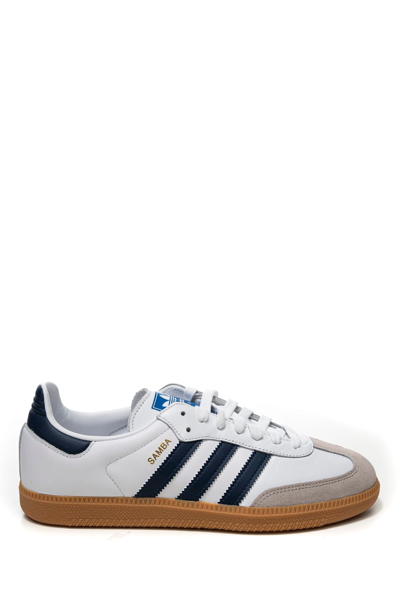 Scarpa Adidas Samba Og Da Uomo Bianco Grigio Blu Notte In Pelle