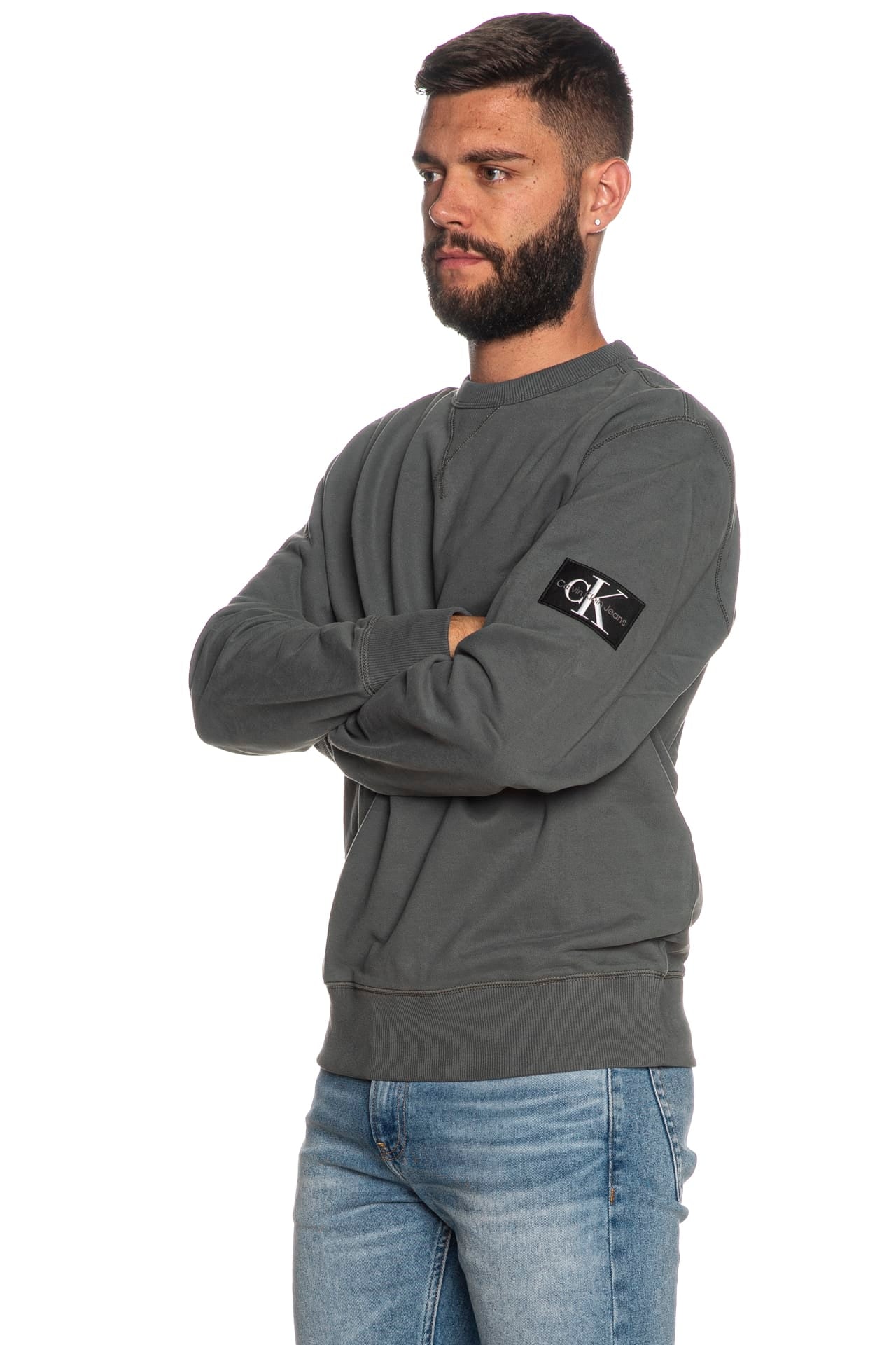 Uomo Girocollo Felpa Calvin Klein Uomo Senza Cappuccio Felpa