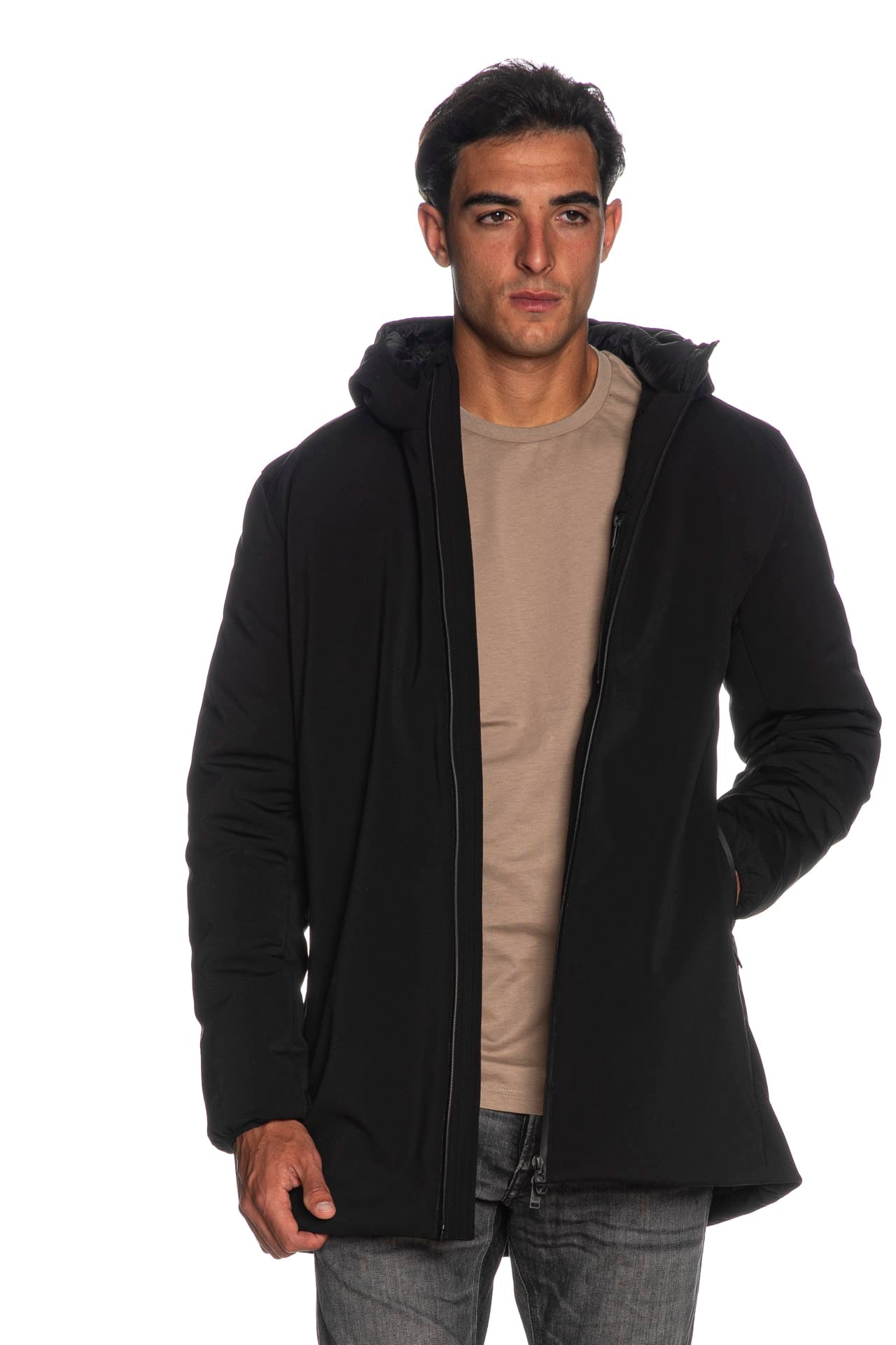 Giaccone Ciesse Piumini Clem Hoody Coat Da Uomo Nero Scuderi