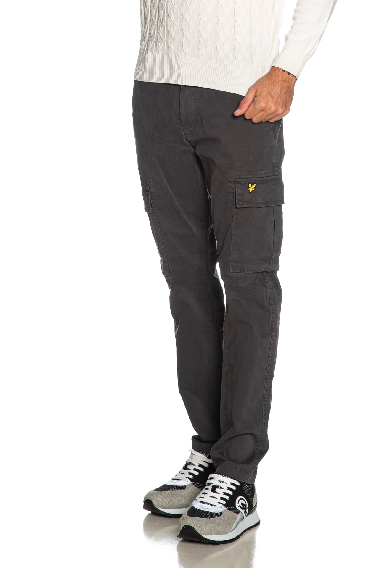 Pantalone Lyle Scott Cg Pants Da Uomo Grigio Ferro Scuderi Store