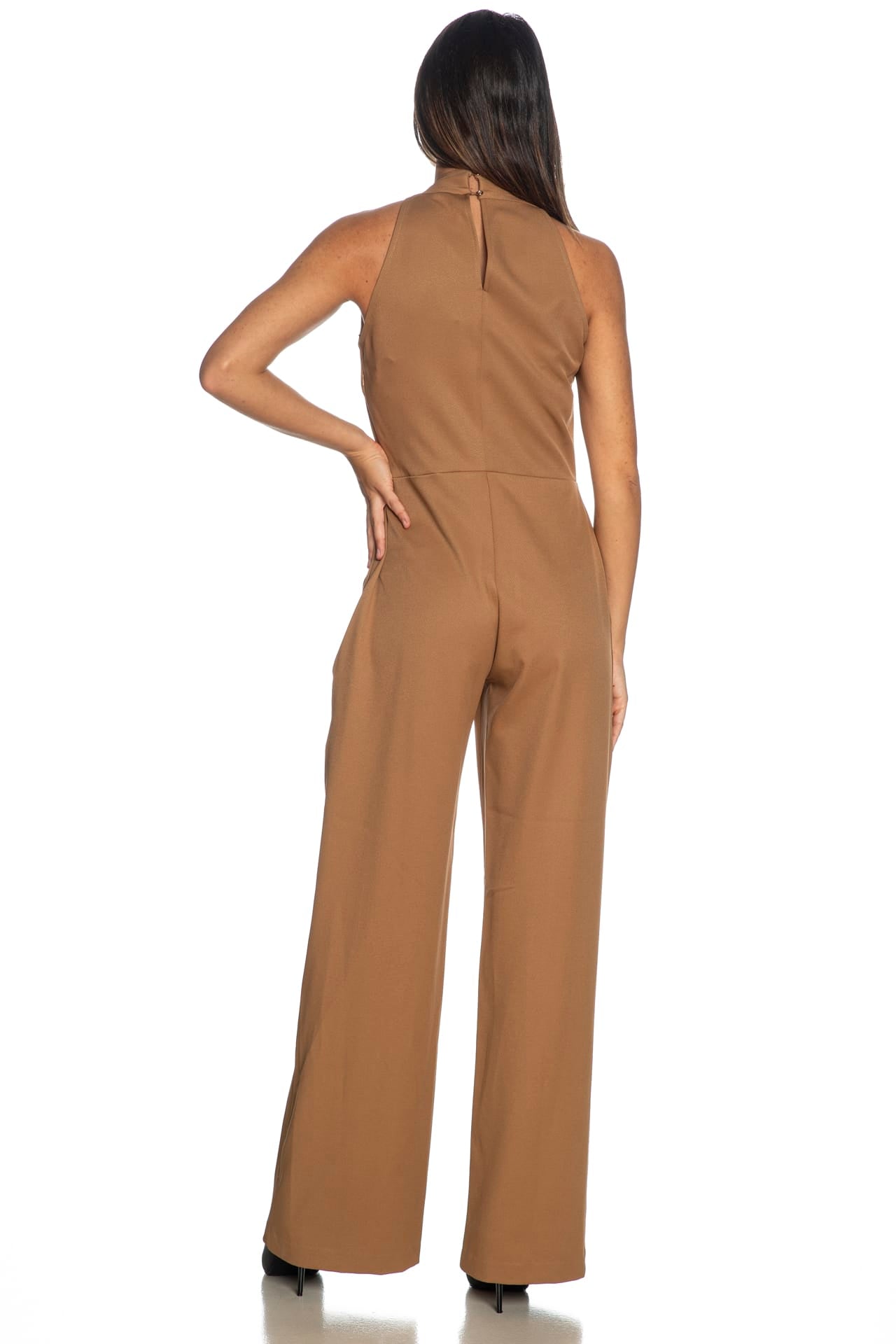 Tuta Intera Rinascimento Jumpsuit Overall Buttoms Da Donna Camel