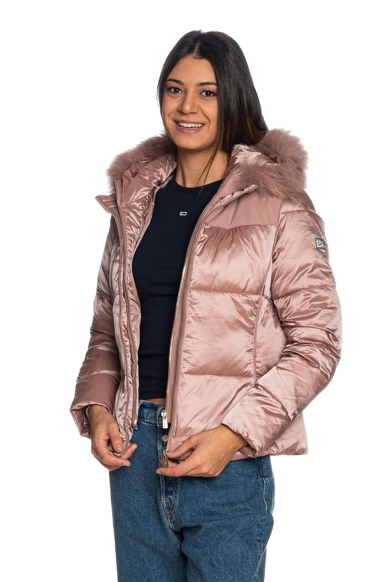 Piumini Yes Zee Giubbini Piumino Yes Zee Donna Con Pelliccia