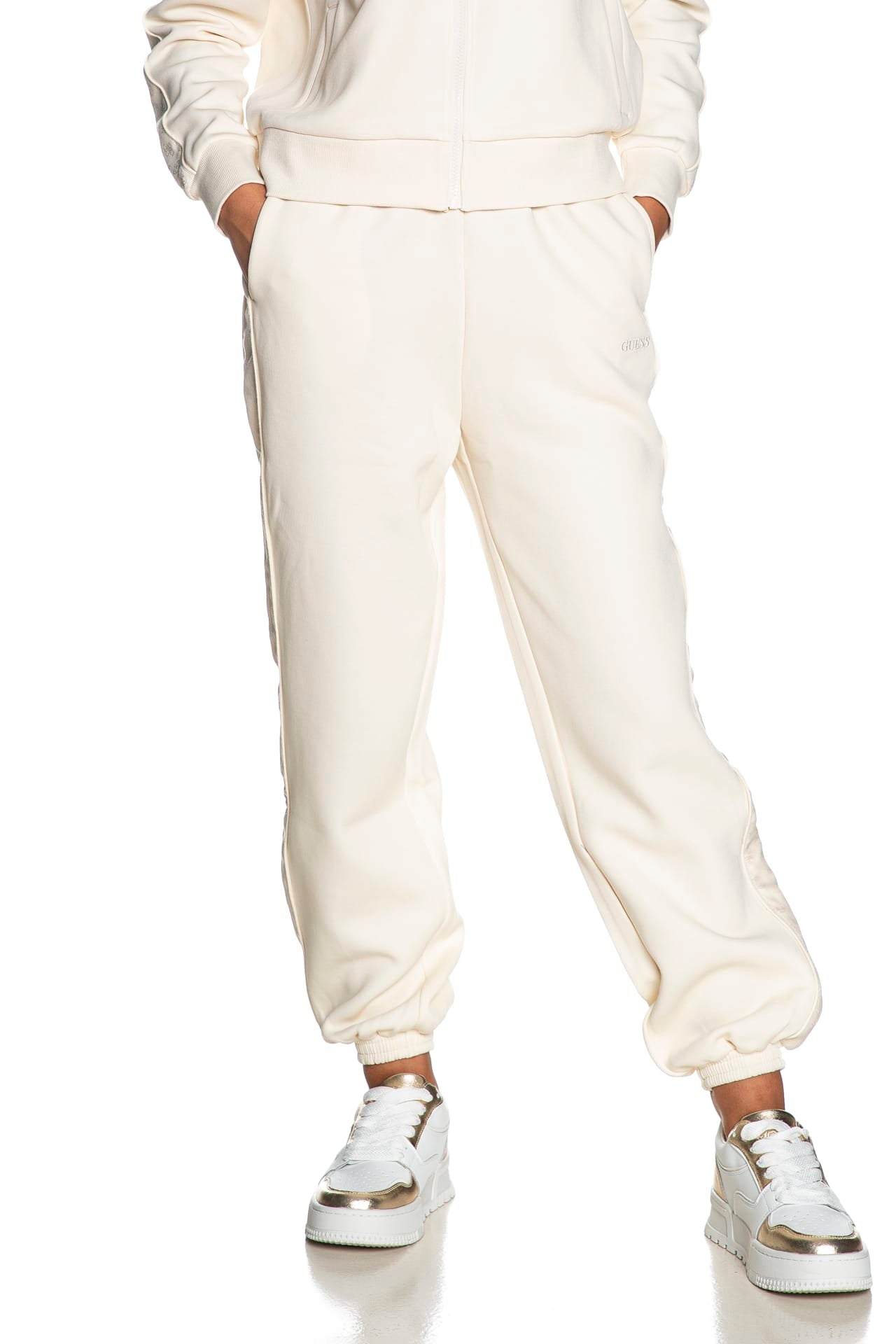 Pantalone Tuta Guess Maryella Da Donna Panna Scuderi Store