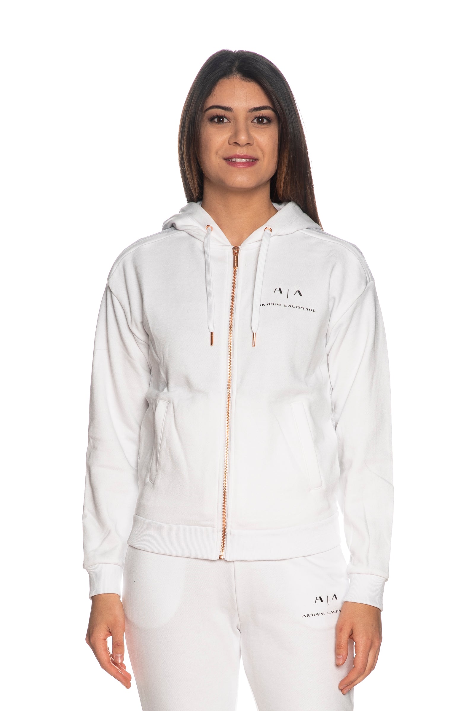 Hoodie Felpa Emporio Armani Con Zip Felpa Emporio Armani Blu Da