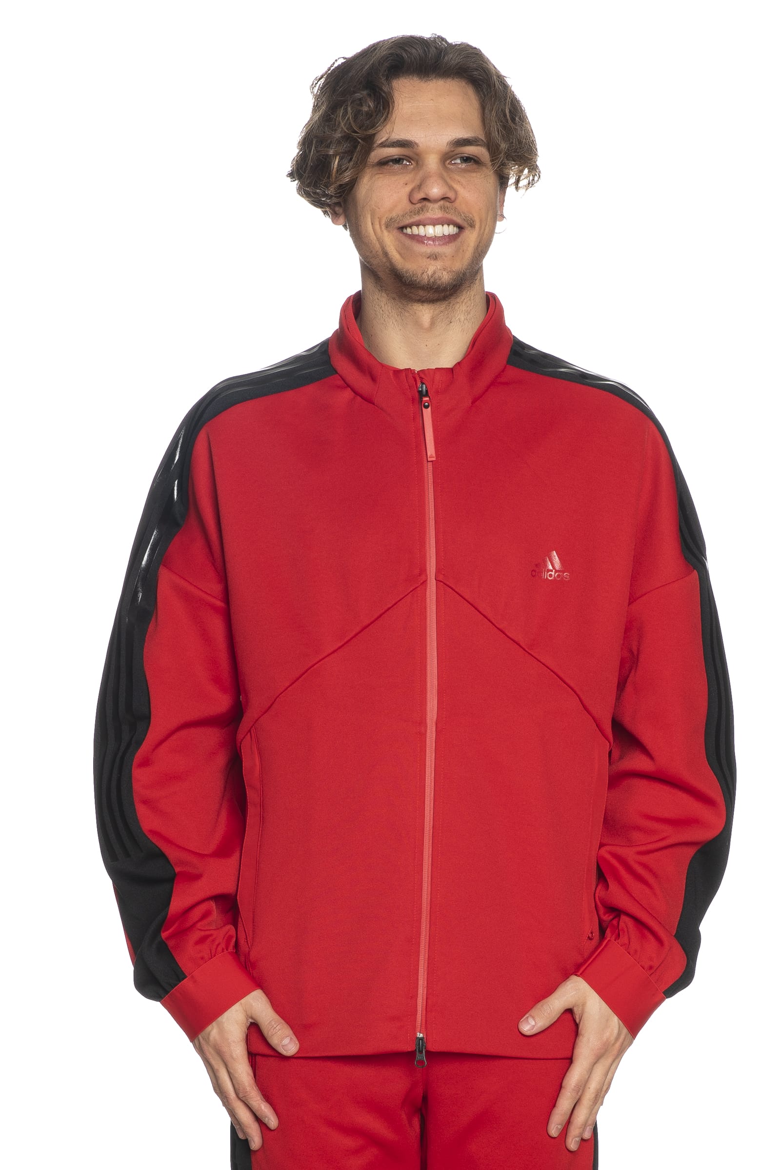 Adidas Bambino Giacca Adidas Nera E Rossa Giacca Tuta Adidas