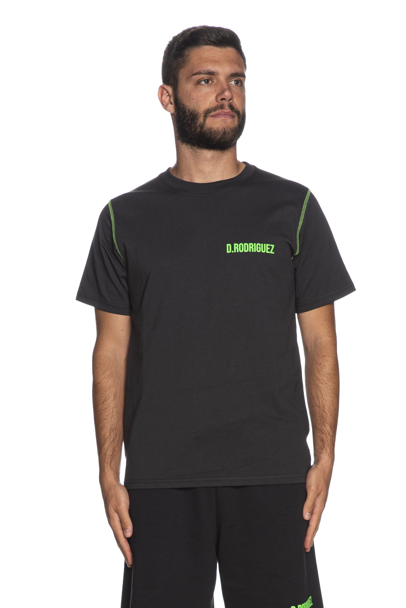 T Shirt Diego Rodriguez Brand Print Da Uomo Piombo Scuderi Store