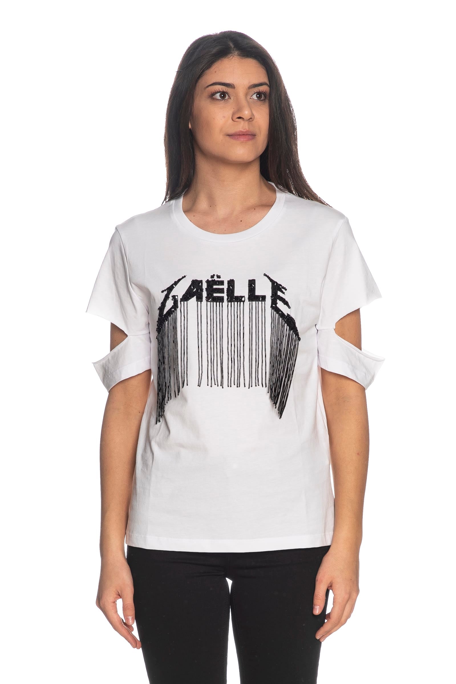 T Shirt Gaelle Paris Beads Brand Da Donna Bianca Scuderi Store