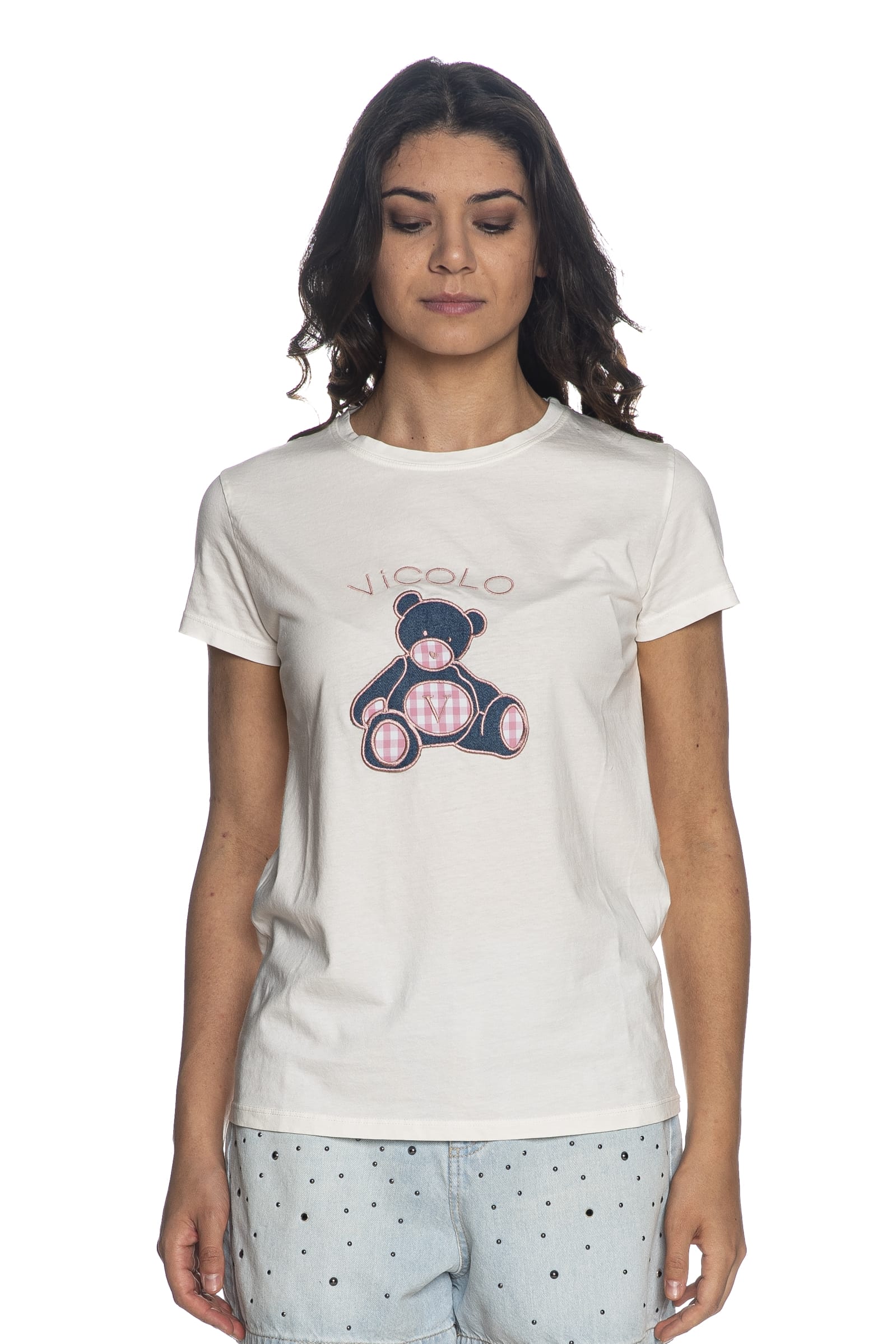 Maglia Donna T Shirt Donna Vicolo VICOLO Vicolo T-shirt Azzurro