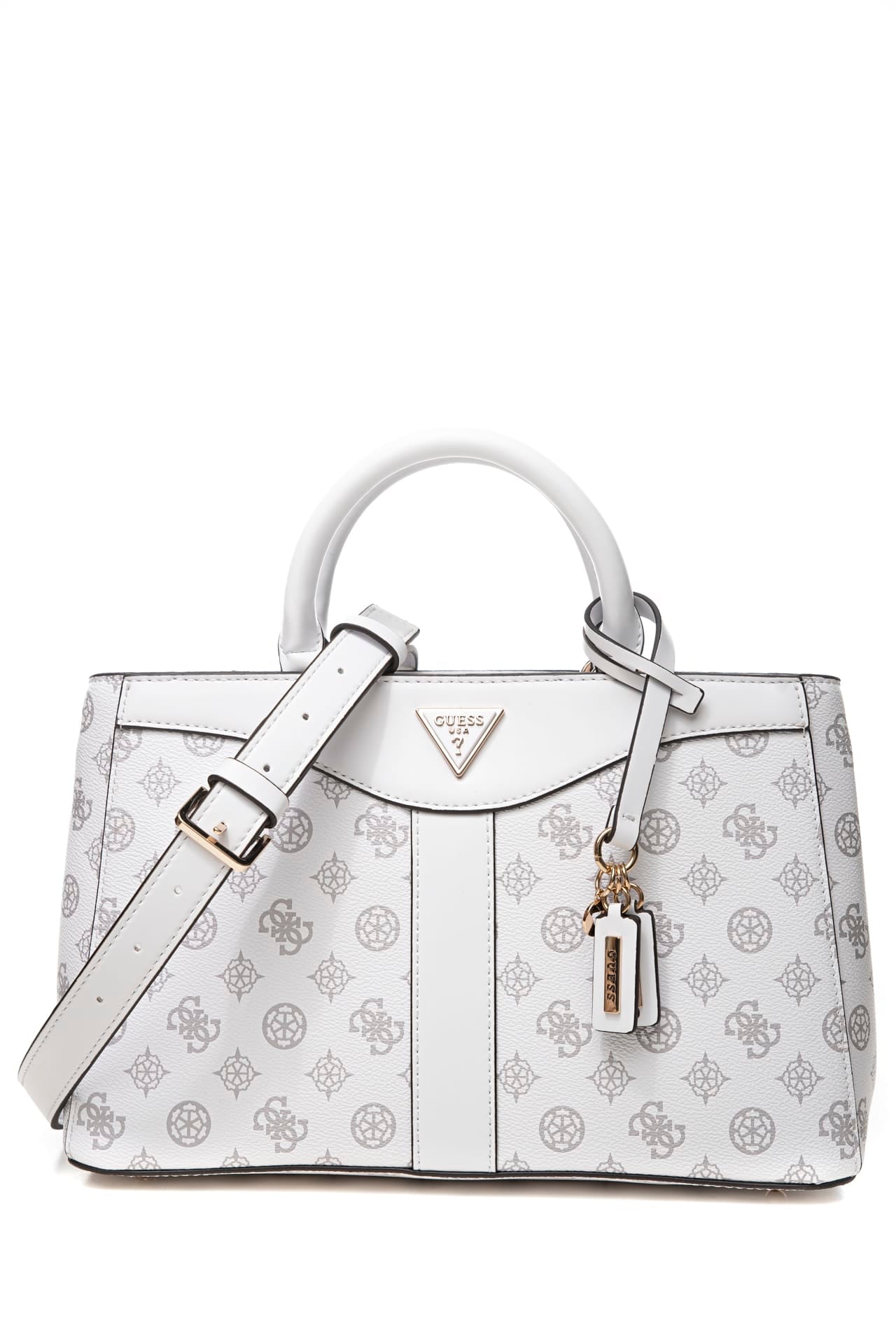 Borsa Guess Dorys Luxury Da Donna Bianca Stampa Loghi G Peony