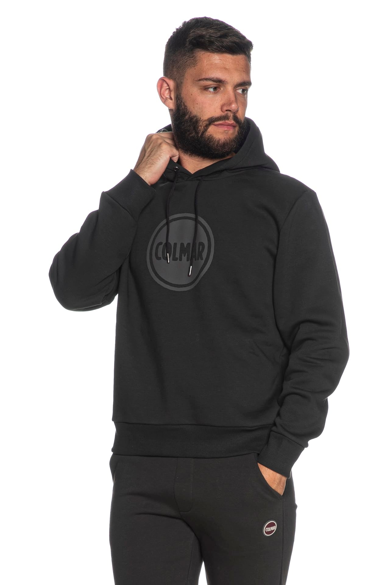 Felpa Colmar Originals Modish Hoodie Da Uomo Asfalto Scuderi Store