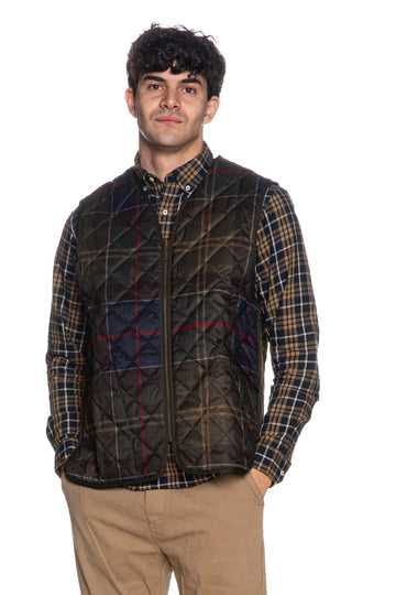 Gilet Barbour uomo Icons tartan quilted fantasia