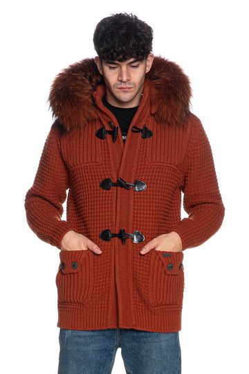 - Giaccone Bark Short Duffle Coat Mourmasky Da Uomo Coccio