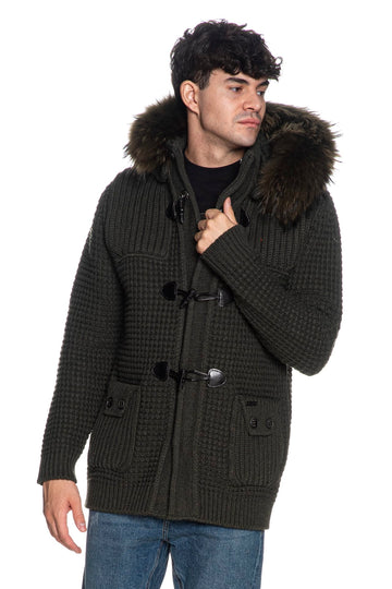 - Giaccone Bark Short Duffle Coat Mourmasky Da Uomo Verde Foresta Scuro