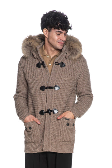 Giaccone Bark uomo beige