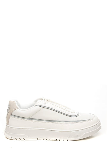 Sneakers Blauer uomo Byram bianche in pelle con suola alta