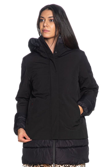 Piumino lungo Canadian donna Oyama Long nero