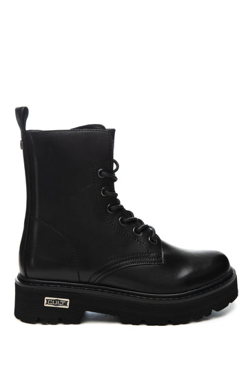 Anfibio Cult donna Slash nero in pelle con zip laterale