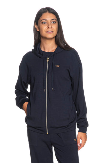 Felpa EA7 Donna Training Fundamental blu