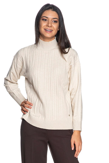 Maglia Fresh Flower donna avorio
