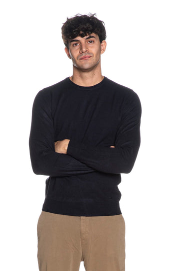 Maglia girocollo Gianni Lupo uomo blu