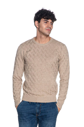 Maglia girocollo Gianni Lupo uomo beige