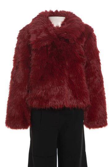 Giacca in pelliccia ecologica Guess bambina rosso