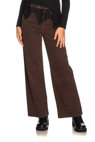 Jeans Only donna Madison Wide fantasia maculata marrone e nero
