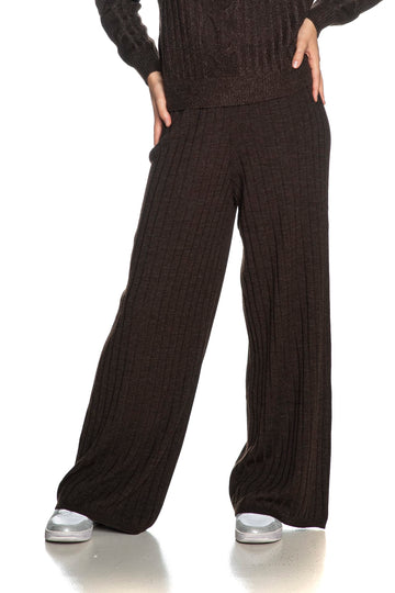 Pantaloni Only donna Tessie Wide Pant marrone
