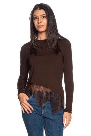 T-shirt Only donna Laila marrone