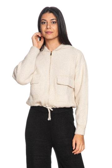 Felpa con cappuccio Tiffosi donna Joan beige