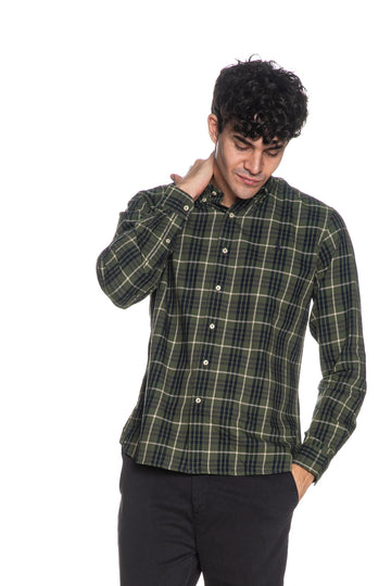 Camicia U.S. Polo Assn. uomo Kaipo a quadri verde