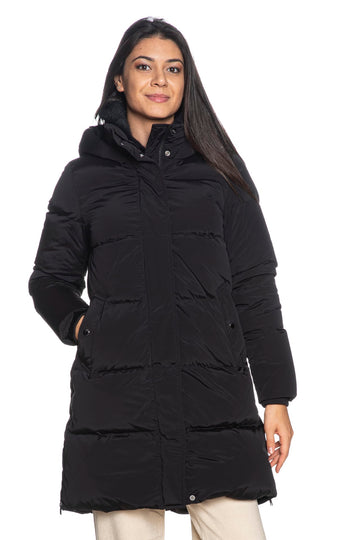Piumino lungo Woolrich donna nero