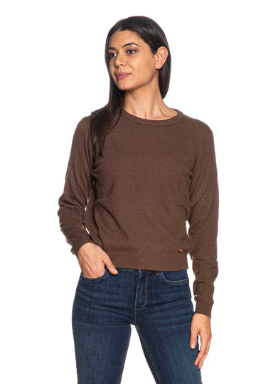 Maglia YES ZEE donna marrone