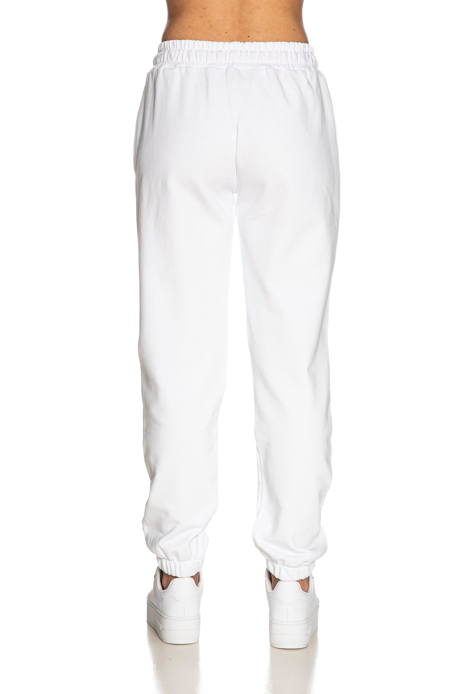 Pantalone Tuta Gaelle Paris Colored Threads Da Donna Bianco