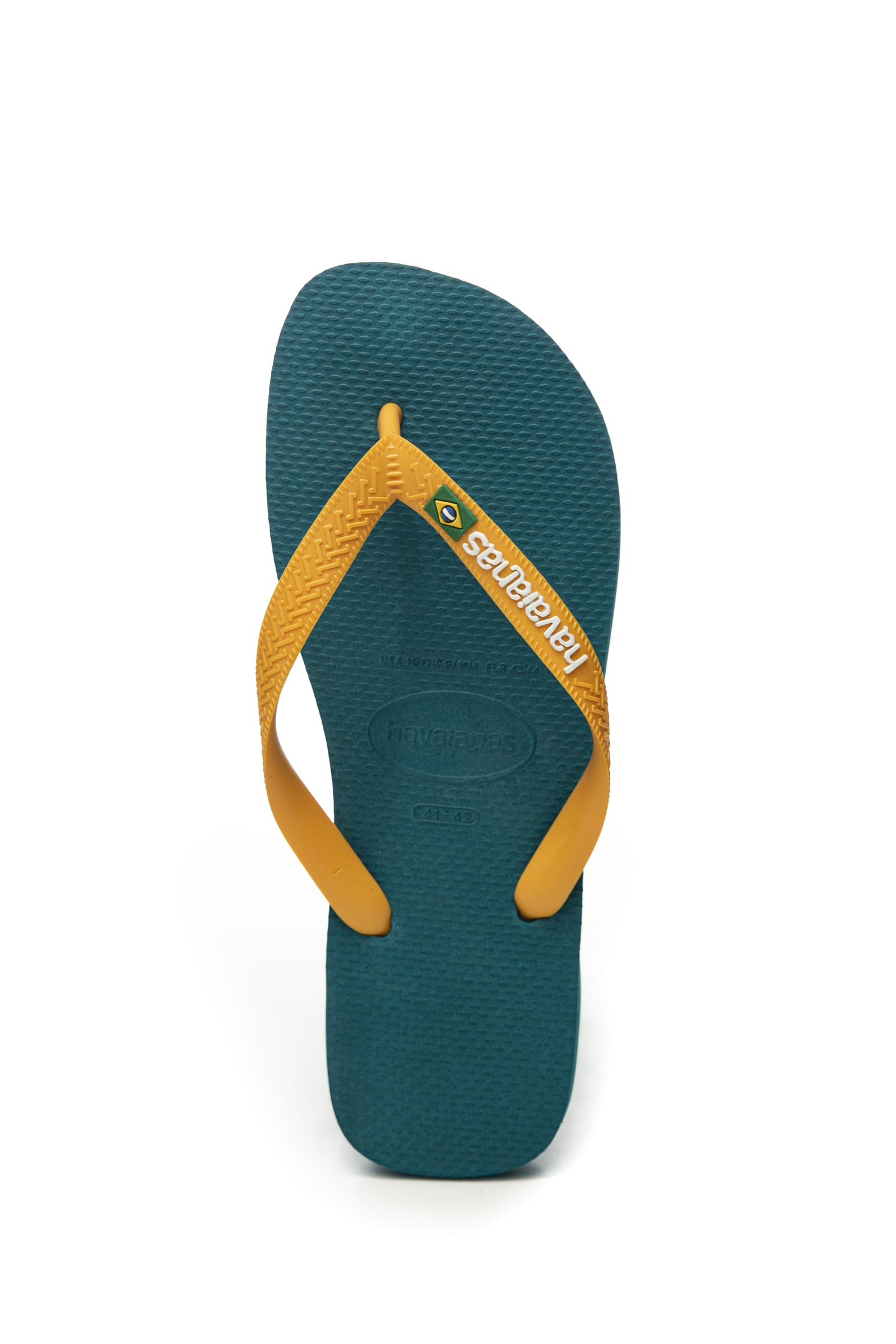 Infradito Havaianas Brazil Logo Fc Unisex Verde Petrolio Giallo