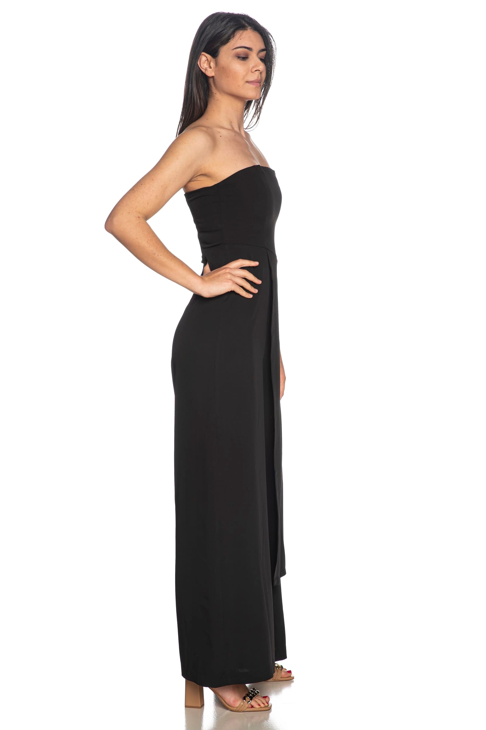 Tuta Intera Lunga Vicolo Te Jumpsuit Da Donna Nera Scuderi Store