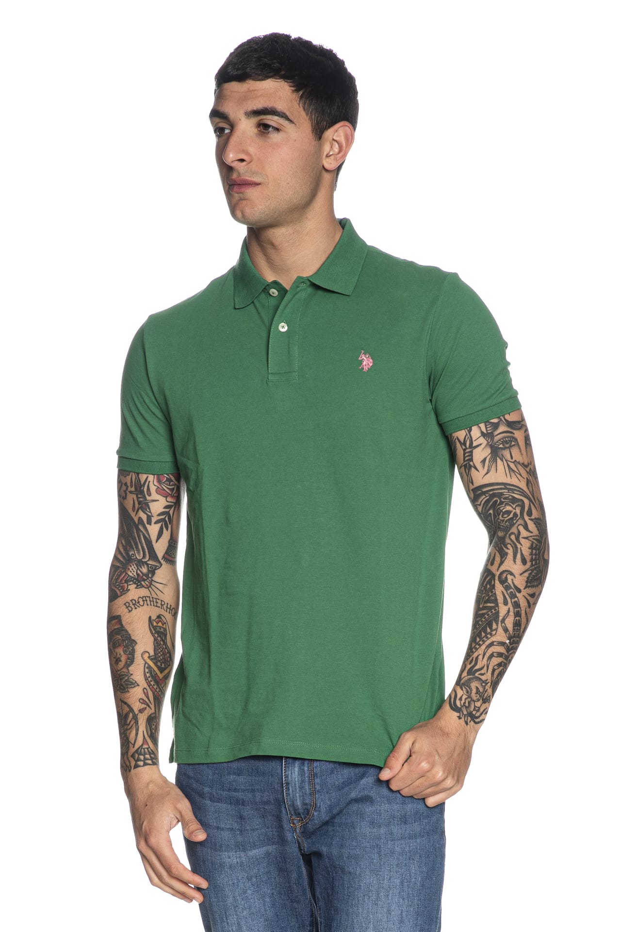 Polo U.S. Polo Assn King Da Uomo Verde Bandiera