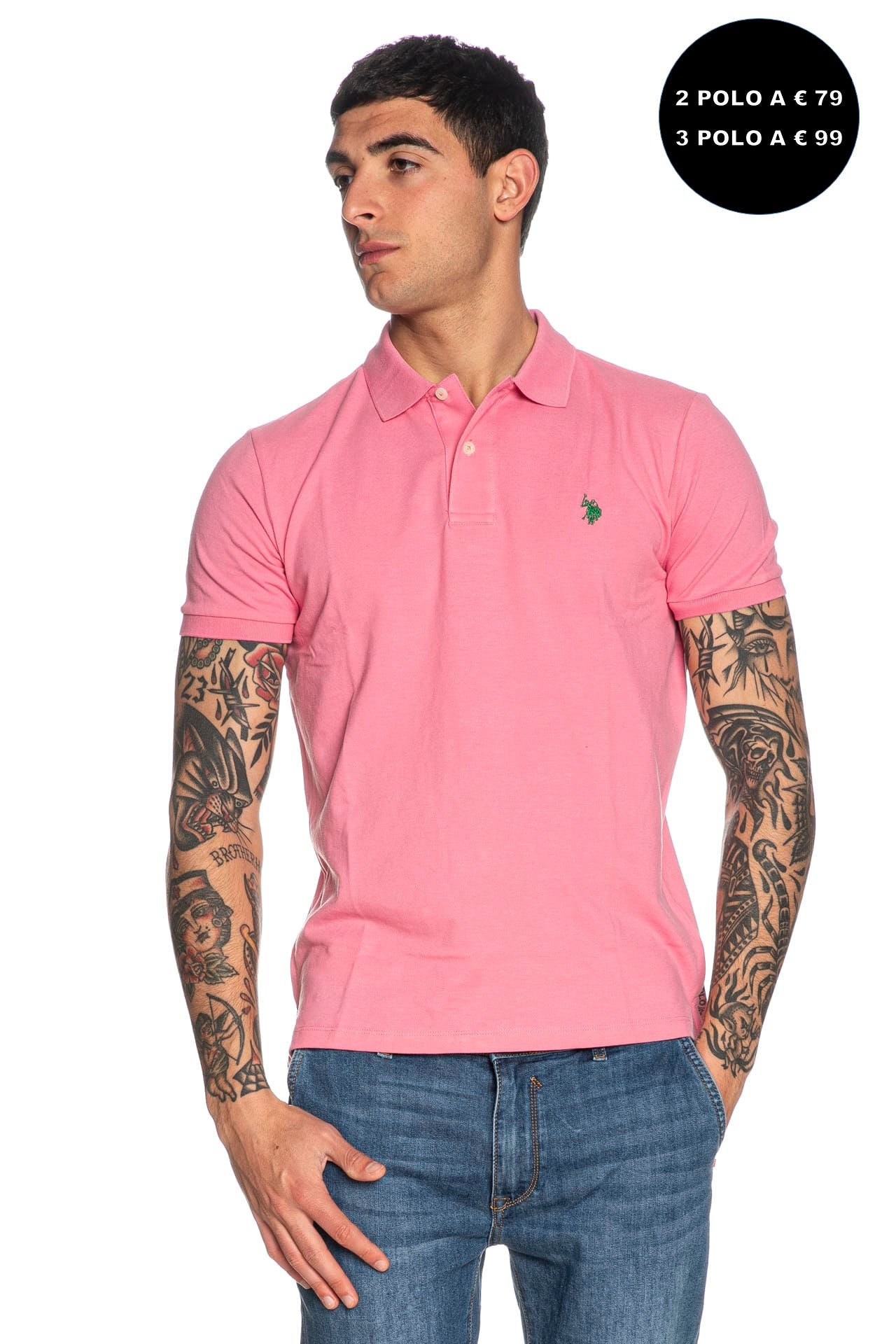 Polo U.S. Polo Assn King Da Uomo Rosa Bubble