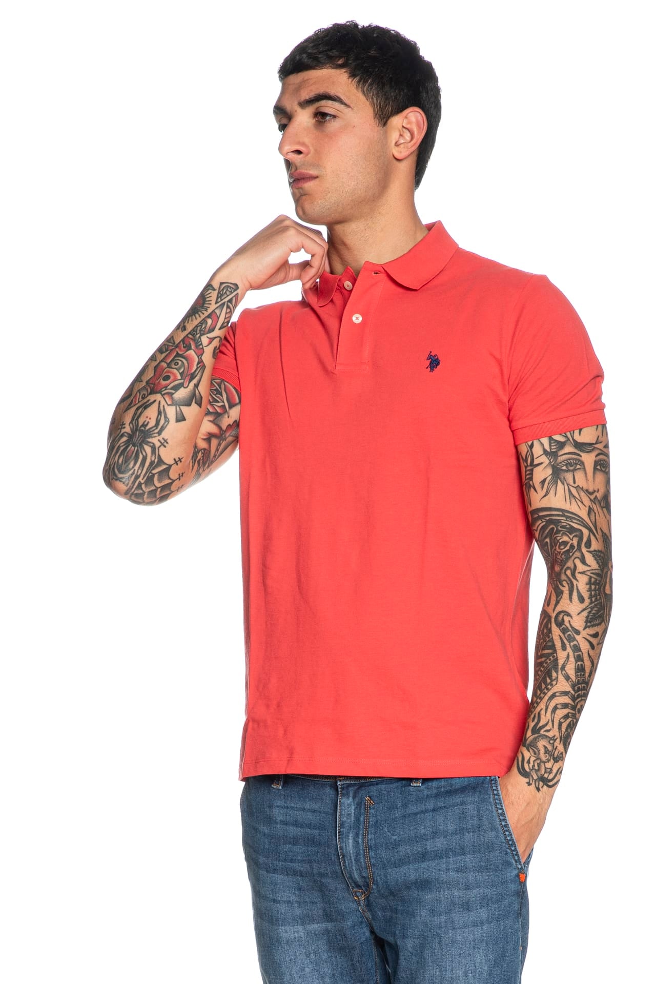 Polo U.S. Polo Assn King Da Uomo Rosso Corallo