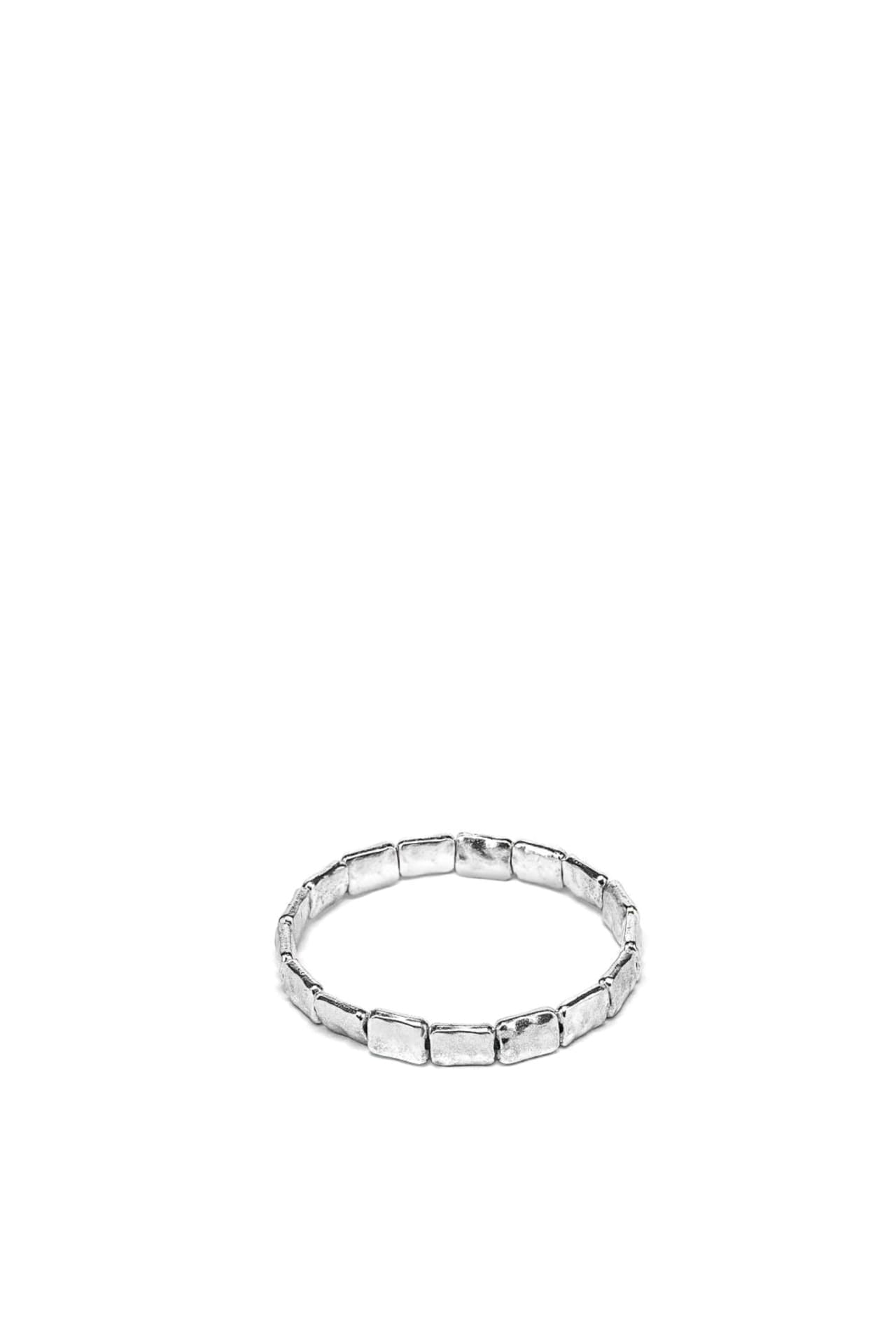 Vestopazzo Bracciale Rigido Aperto 5 Linee - Placcatura Argento, Nickel Tested, Fatto A Mano Artigianale - MI2064