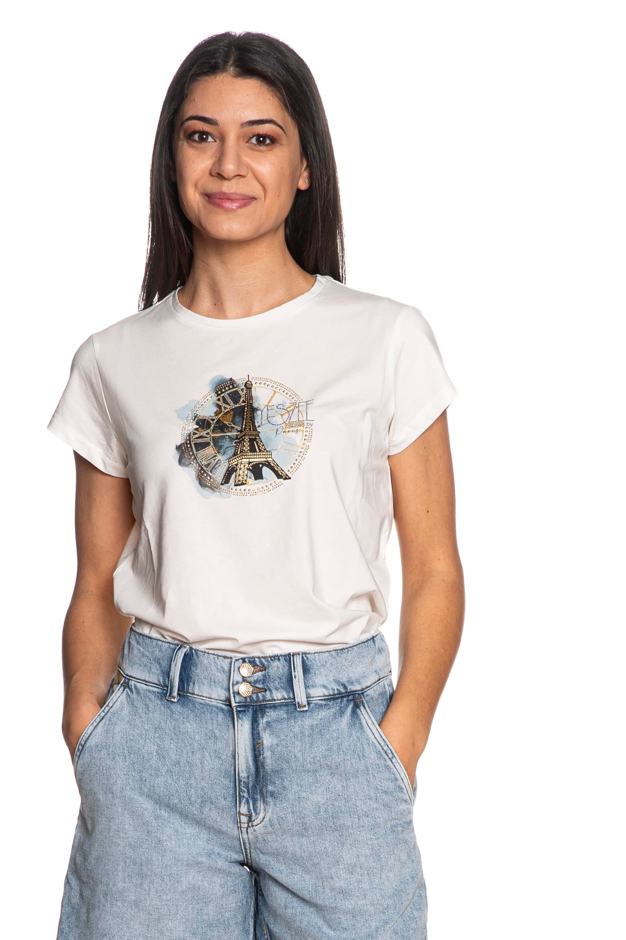 T Shirt Yes Zee Art Speaks Da Donna Bianca - Scuderi Store