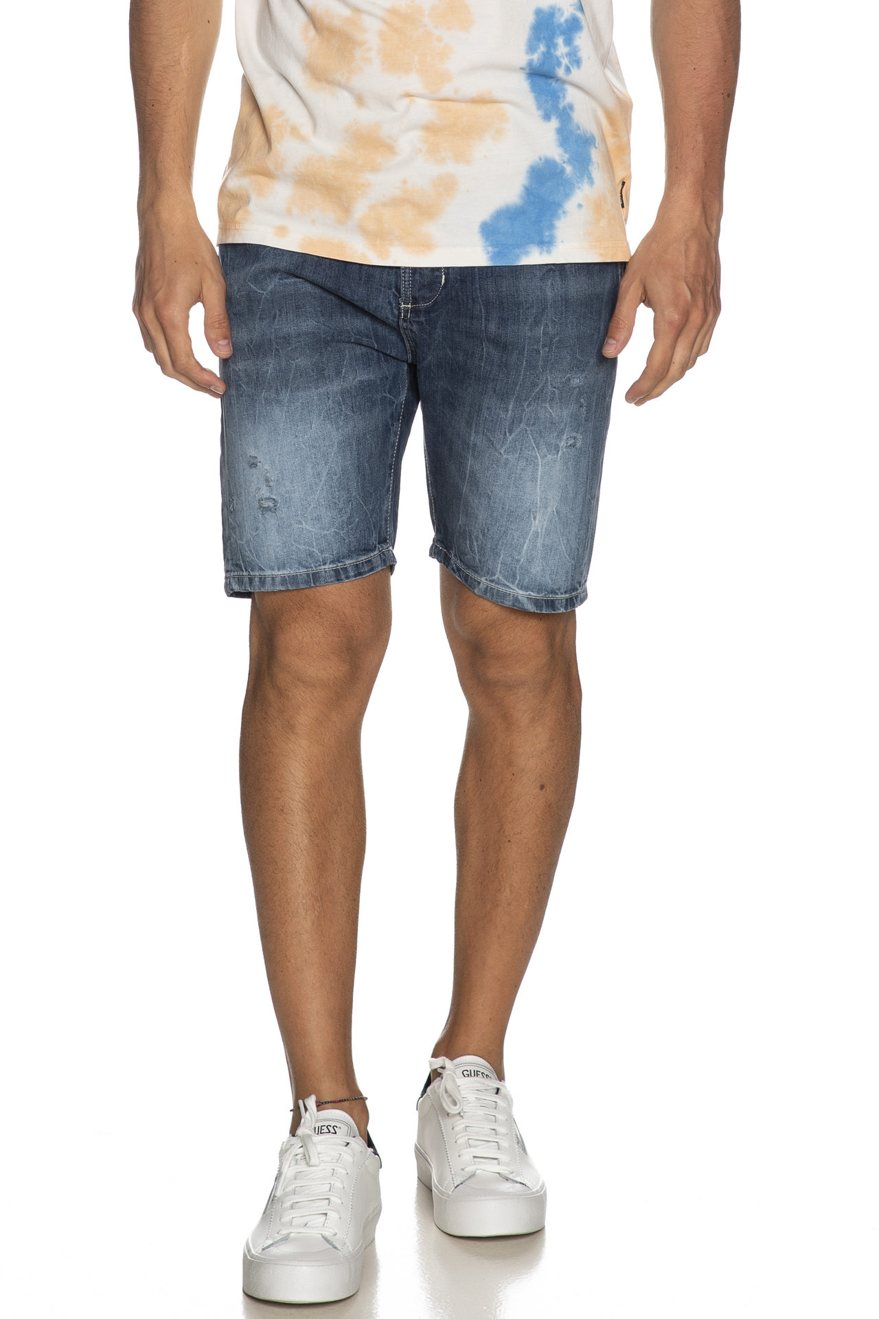 Bermuda jeans Fifty Four Gages da uomo denim blu medio