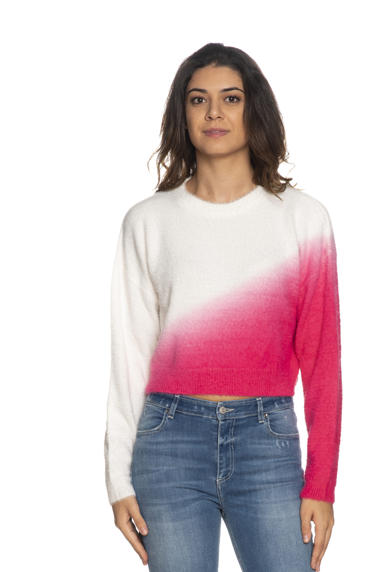 Pullover Only Tyra da donna bianco fuxia